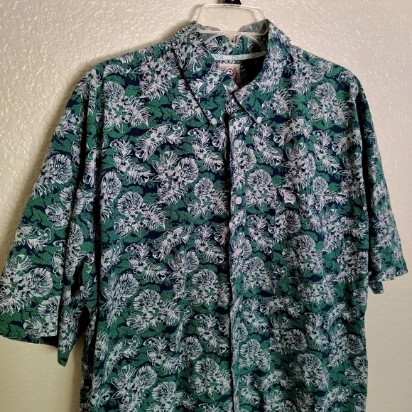 Cinch short sleeve leaves print button down shirt sz 2xl - Picture 2 of 7